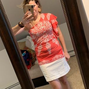 Studio Y off the shoulder silkie tip